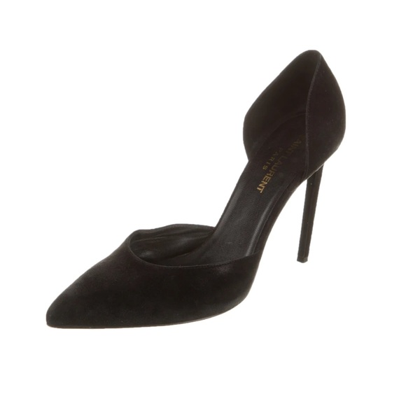 Saint Laurent Suede D’Orsay Pumps - Picture 1 of 5